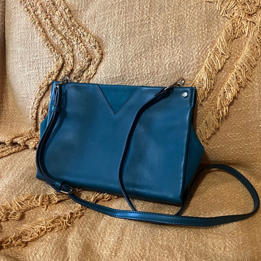 A New Day Teal faux-Leather Crossbody Bag